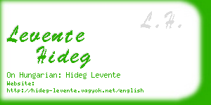 levente hideg business card